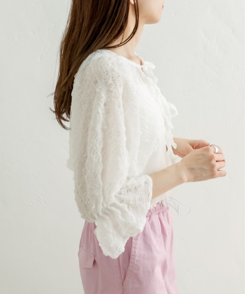 「OLIVE des OLIVE」 ボレロ FREE オフホワイト レディース_画像6