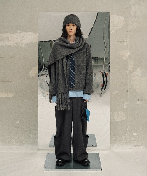 GOAT ESSENCE セーター ニット ALPACA V-NECK KNIT SWEATER メンズ