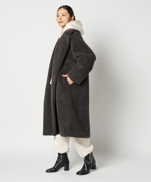 【お値下げ】美品　HELIOPOLE エリオポール　 コート　アウター　36 DOUBLE FACE HOODIE COAT（その他アウター）｜HELIOPOLE（エリオポール