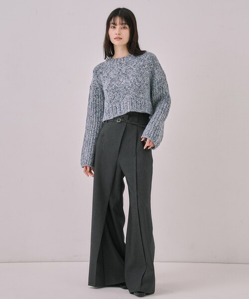 UNITED TOKYO バスケットショートニット　ブラウン UNITED TOKYO（ユナイテッドトウキョウ） ニット セーター 「残り