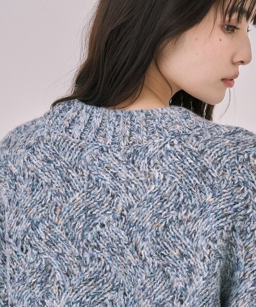 UNITED TOKYO バスケットショートニット　ブラウン UNITED TOKYO（ユナイテッドトウキョウ） ニット セーター 「残り