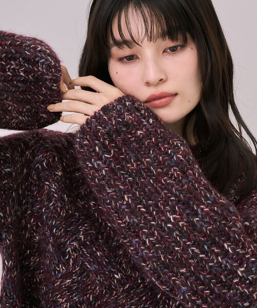 UNITED TOKYO バスケットショートニット　ブラウン UNITED TOKYO（ユナイテッドトウキョウ） ニット セーター 「残り