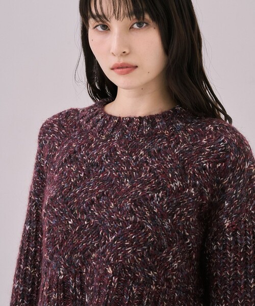 UNITED TOKYO バスケットショートニット　ブラウン UNITED TOKYO（ユナイテッドトウキョウ） ニット セーター 「残り