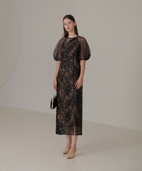 「Leja」 半袖ワンピース MEDIUM ブラック レディースの画像