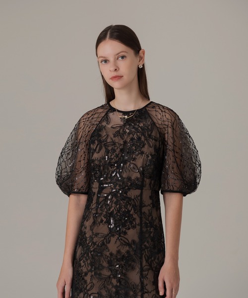 「Leja」 半袖ワンピース MEDIUM ブラック レディースの画像