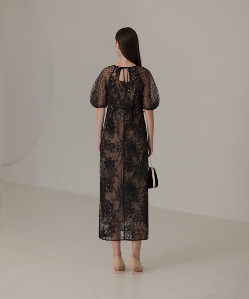 「Leja」 半袖ワンピース MEDIUM ブラック レディースの画像
