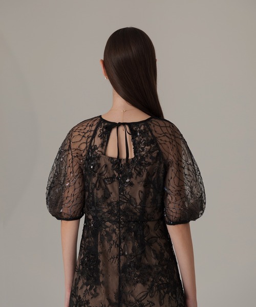 「Leja」 半袖ワンピース MEDIUM ブラック レディースの画像
