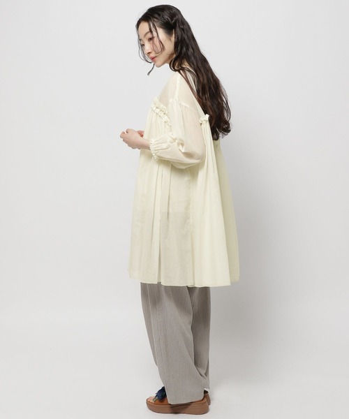 niko and…（ニコアンド） イージーパンツ MEDIUM イエロー レディース