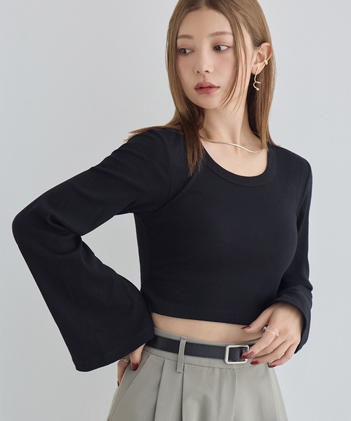 「BAMBI WATER」 長袖カットソー X-LARGE ブラック レディース_画像2