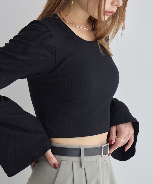 「BAMBI WATER」 長袖カットソー X-LARGE ブラック レディース_画像3