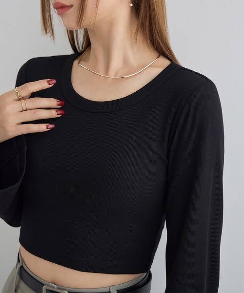 「BAMBI WATER」 長袖カットソー X-LARGE ブラック レディース_画像4