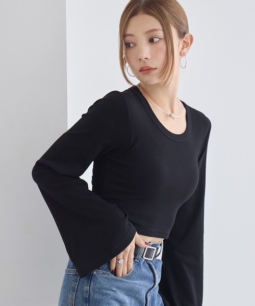 「BAMBI WATER」 長袖カットソー X-LARGE ブラック レディース_画像8