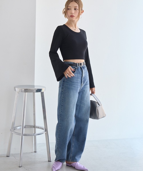 「BAMBI WATER」 長袖カットソー X-LARGE ブラック レディース_画像9