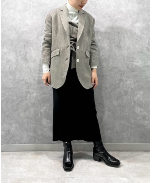 「styling/」 ニットスカート 0 ブラック レディース_画像6