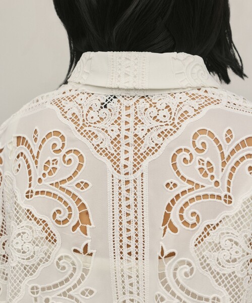 Diagram ダイアグラム 刺繍レースTOP36 ブラック　ブラウス　キャミ付 刺繍レースキャミブラウス（シャツ／ブラウス）｜JOURNAL STANDARD L