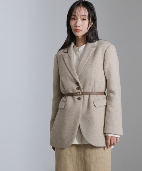 NANO universe（ナノ・ユニバース） ジャケット S モカ レディース