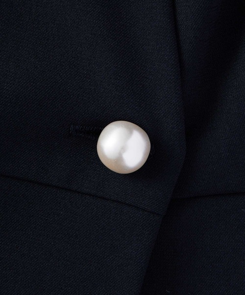 GeeRA（ジーラ） セットアップ 「2点セット」パールボタンペプラム