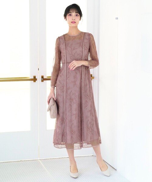 美品！anysis lily calin 結婚式　パーティ　ロングワンピース ANY SIS（エニィスィス） ドレス 「Lily Calin」チュールフリル