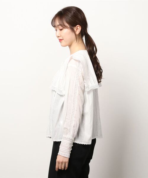 「BEAMS BOY」 長袖ブラウス ONE SIZE オフホワイト レディース_画像2