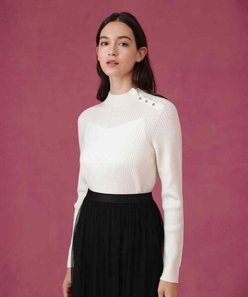 ANAYI（アナイ） ニット セーター メリノワイドリブハイネック プル