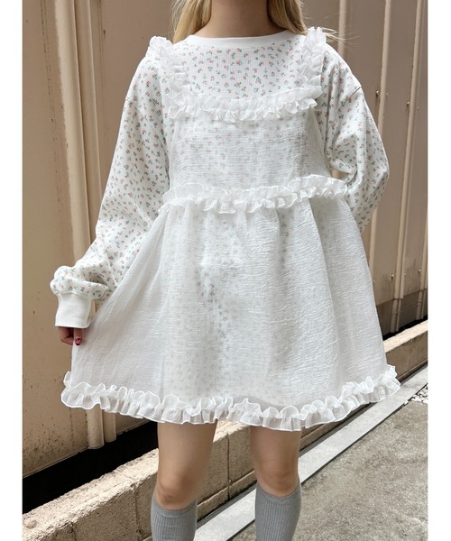 「WC」 キャミソールワンピース FREE グレー レディース_画像7