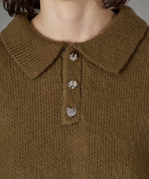 「ONCILY」 長袖ニット LARGE アイボリー メンズ_画像4