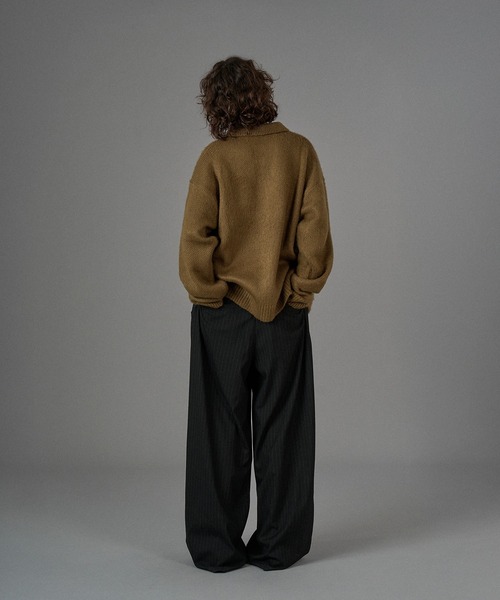 「ONCILY」 長袖ニット LARGE アイボリー メンズ_画像6