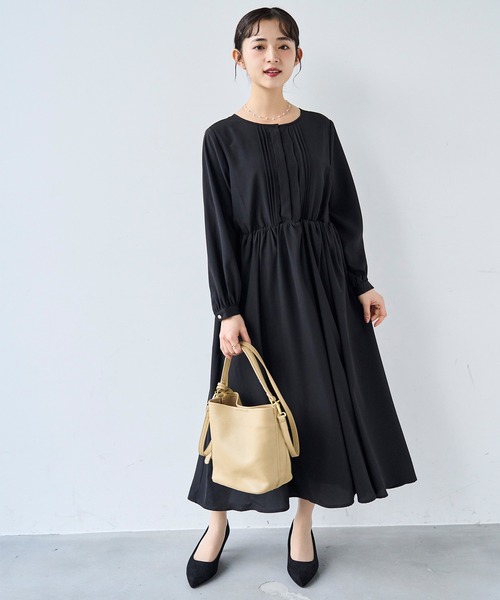 【SALE！オケージョンにも！】HER. ワンピース Thevon（ゼヴォン） ワンピース 「オケージョン」シアー切替フラワー