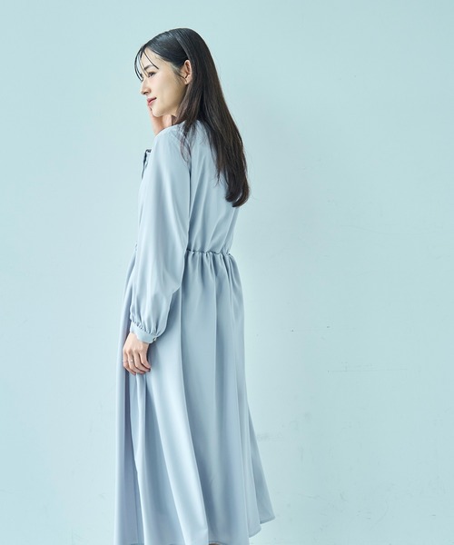 na様　ワンピース　カラーpale blue サイズm mil（ミル） ワンピース 入学式 入園式 卒園式 ノーカラータック