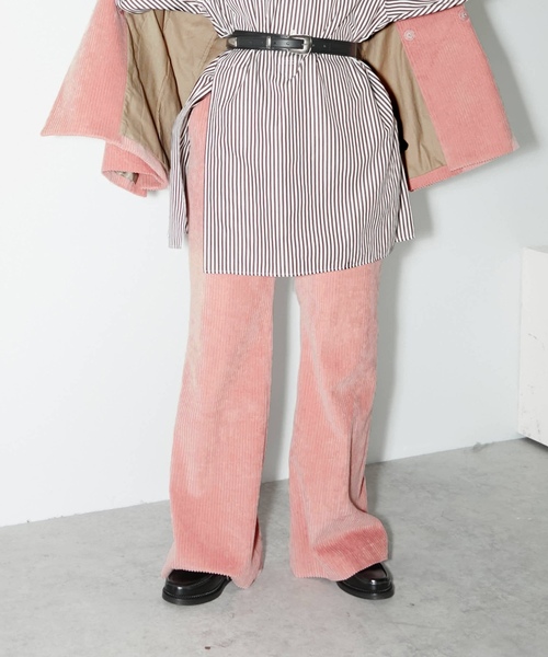 「CITYSHOP」 ブーツカットパンツ 38 ネイビー レディース_画像3