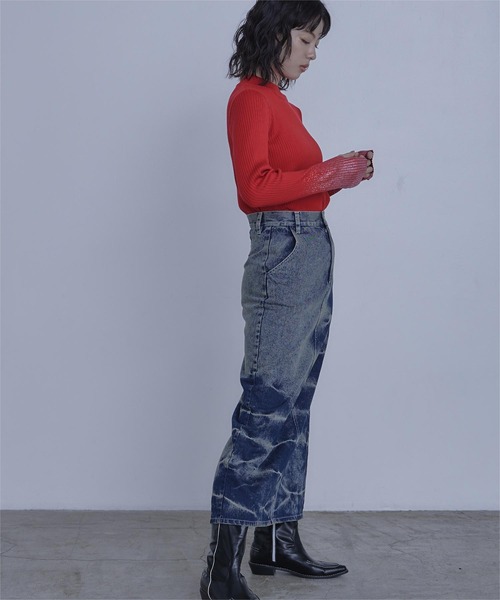 「miette」 長袖ニット FREE ネイビー レディース_画像9