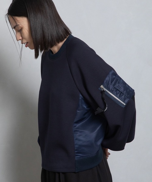 「MARECHAL TERRE」 スウェットカットソー MEDIUM ネイビー レディース