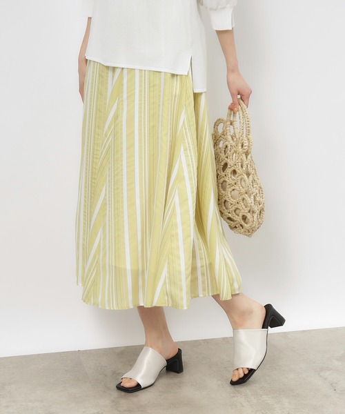 「OPAQUE.CLIP」 フレアスカート 38 イエロー レディース_画像8