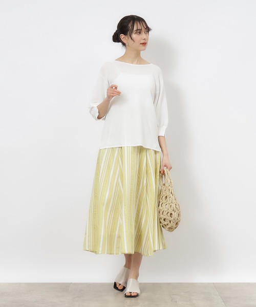 「OPAQUE.CLIP」 フレアスカート 38 イエロー レディース_画像9