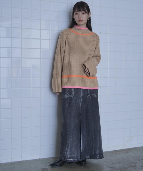 「miette」 長袖ニット FREE ベージュ レディース_画像2