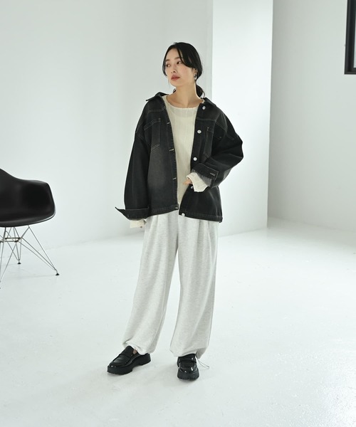 STYLE DELI（スタイルデリ） デニムジャケット gジャン 「BLK001