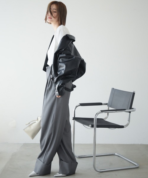 「ReMIT」 パンツ FREE グレー レディース_画像2