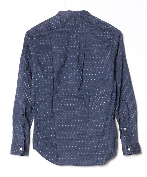 「INDIVIDUALIZED SHIRTS」 ドット柄長袖シャツ 30 ブルー レディース_画像2