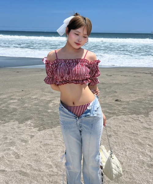 OLIVE des OLIVE（オリーブデオリーブ） 水着 シャーリングswimwear