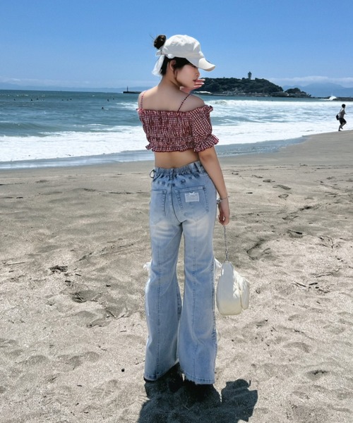 【新品未使用】 OLIVE des OLIVE シャーリングswim wear OLIVE des OLIVE（オリーブデオリーブ） 水着 体型カバー シャーリング
