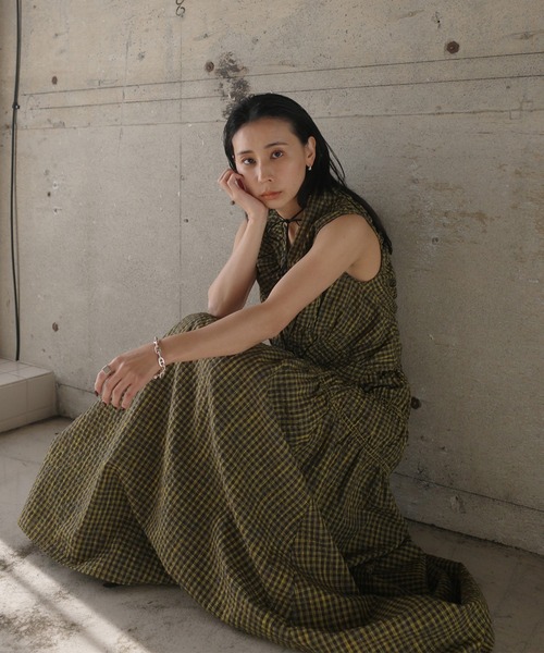 Ameri（アメリ） ロング スカート 夏 MEDI 2WAY SHIRRING TOP WITH