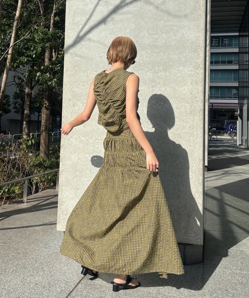 Ameri（アメリ） スカート MEDI 2WAY SHIRRING TOP WITH SKIRT