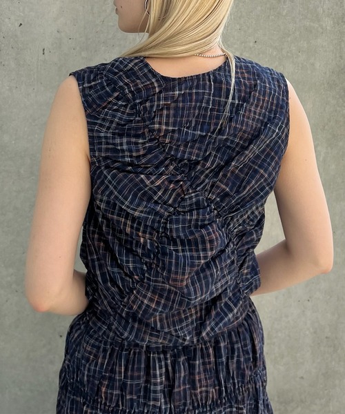 ロング スカート 夏 MEDI 2WAY SHIRRING TOP WITH SKIRT | Ameri | 13