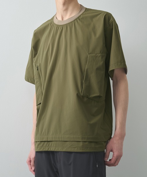 tシャツ 「POLIQUANT/ポリクアント」THE DEFORMED S/S PULLOVER WITH UTILITY POCKETS メンズ
