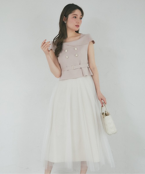 tocco closet（トッコ クローゼット） ワンピース ベルト付きニット