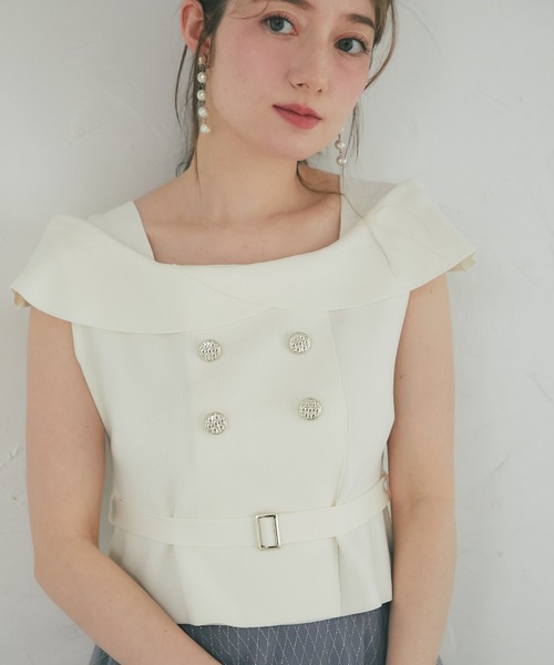 tocco closet（トッコ クローゼット） ワンピース ベルト付きニット