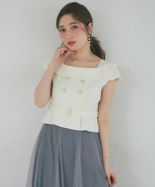 tocco closet（トッコ クローゼット） ワンピース ベルト付きニット