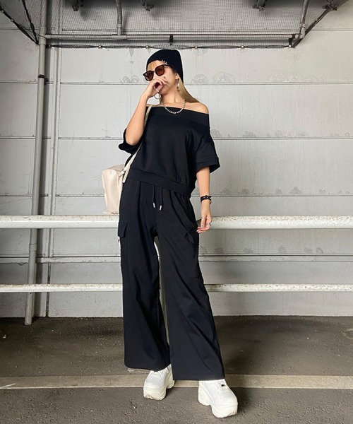 non-hedge（ノンヘッジ） セットアップ 夏 オフショルダートップス