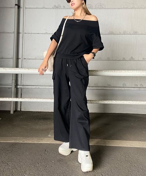 non-hedge（ノンヘッジ） セットアップ 夏 オフショルダートップス