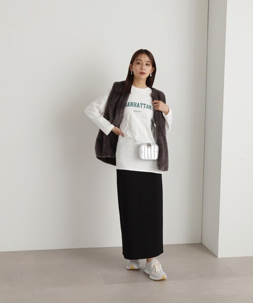 「N.(N. Natural Beauty Basic)」 ベスト MEDIUM グレイッシュベージュ レディース_画像4